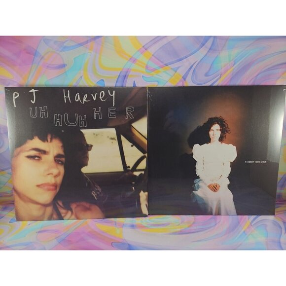 Lot of 2 PJ Harvey Records: Uh Huh Her White Chalk